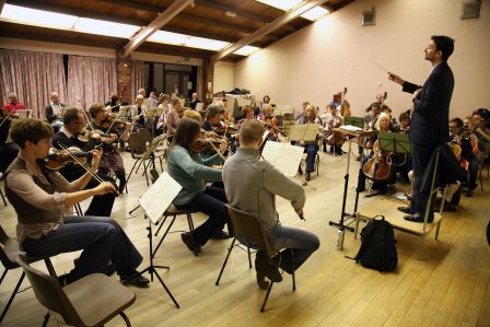 Orchestra in rehearsal