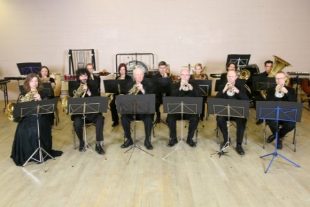 Orchestra in rehearsal, horns and brass